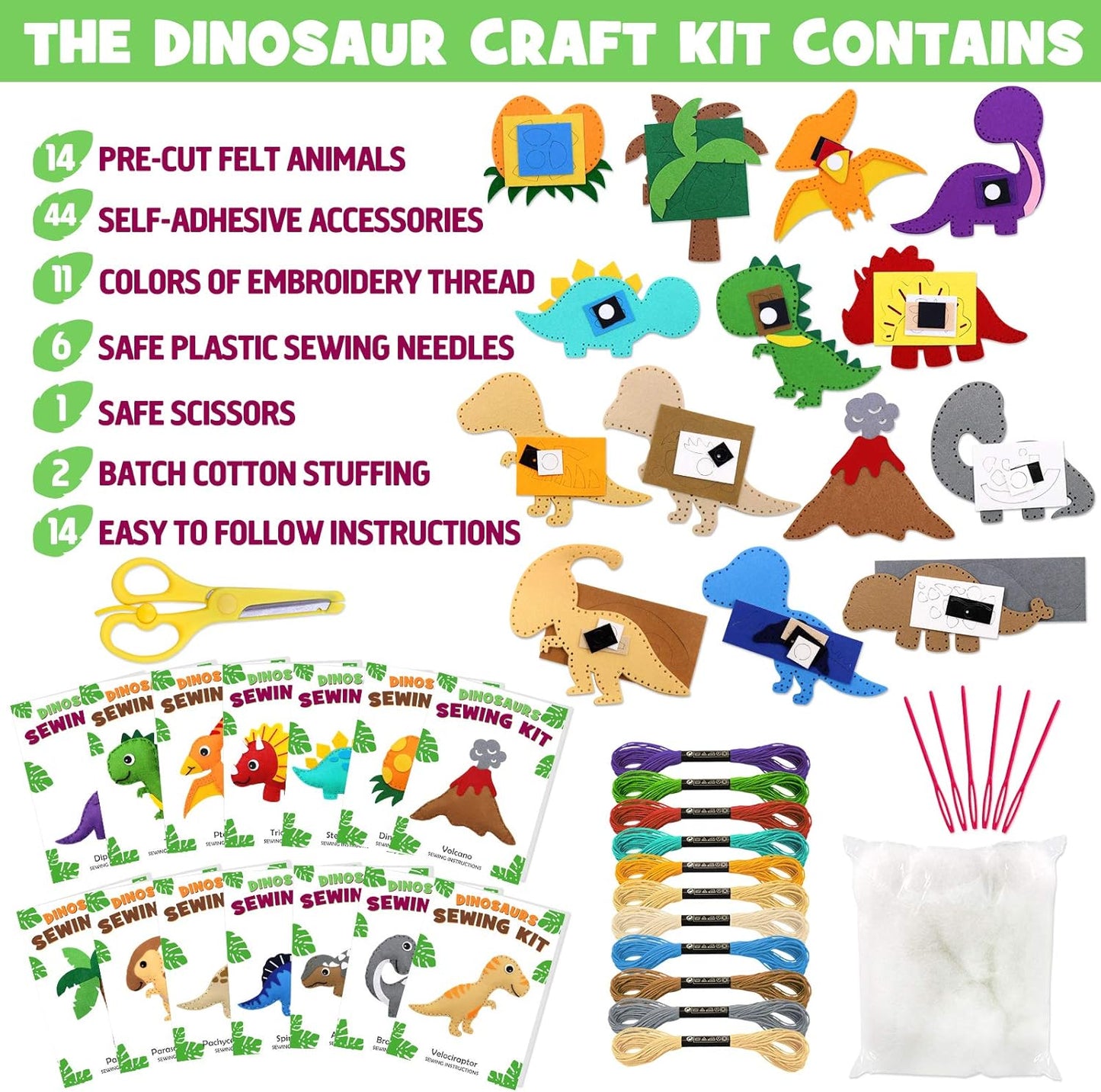 Felt Dinosaur Sewing Kit